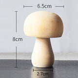 Triogift Wooden Mushroom Decor Figurines