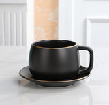 Triogift  -  Modern Coffee Mugs Cup Matte Black Cups Ceramic Mug Coffe Cup and Saucer Tumbler Mugs Coffee Cups Kawaii Mug Cute Cup Cold Cups