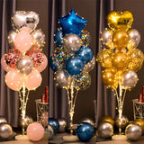 Triogift 1.3M Table Balloons Stand Kit  with String Light Table Centerpiece Balloon for Birthday Baby Shower Christmas Party Decorations