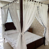 Triogift Southeast Asian Style American Chinese Theme Hotel Inn Bed Curtain Yarn Curtain Custom Bed Curtain Hemp Yarn Mosquito Net