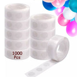 Triogift  1 Roll 100pcs Double-sided Adhesive Dots Transparent Removable Balloon Adhesive Tape Glue  For DIY Wedding Birthday Party Decor