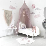 Triogift New Nordic Style Princess Chiffon Kids Baby Bed Room Canopy Mosquito Net Curtain Bedding Dome Tent