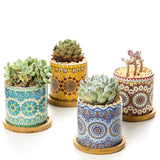 Triogift Mandala Elegance Pattern Flower Pot