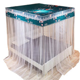 Triogift Summer New Bed Curtain Shading Home Bedroom 1.8m Floor-standing Palace Dust-proof Mosquito Net Supplies 4 Corner Canopy For Room