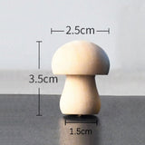 Triogift Wooden Mushroom Decor Figurines