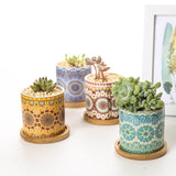 Triogift Mandala Elegance Pattern Flower Pot