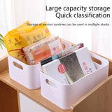 Triogift   Black/ Transparent/ White Kitchen Plastic Storage Bins, Small Pantry Organizer Bins for Kitchen Bathroom Bedroom