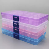 Triogift 1pcs Plastic 6/815 Storage boxes Slots Adjustable packaging transparent Tool Case Craft Organizer box jewelry accessories