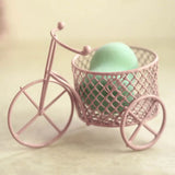 Triogift Cute Iron Tricycle Art Decoration Wedding Sugar Jewelry Container Storage Holder Creative Gift Decoration Sugar Shelf Ornaments