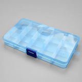 Triogift 1pcs Plastic 6/815 Storage boxes Slots Adjustable packaging transparent Tool Case Craft Organizer box jewelry accessories