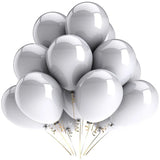 Triogift 20pcs 12''  Silver Blue Red Gold Black Pink Colour Latex Balloons Happy Birthday Party Decorations Kids Gifts Balloon Supplies