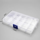 Triogift 1pcs Plastic 6/815 Storage boxes Slots Adjustable packaging transparent Tool Case Craft Organizer box jewelry accessories