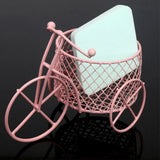 Triogift Cute Iron Tricycle Art Decoration Wedding Sugar Jewelry Container Storage Holder Creative Gift Decoration Sugar Shelf Ornaments