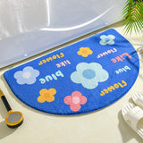 Triogift Ins Simple Small Fresh Flowers Floor Mats Rugs Home Entrance Carpet Bedroom Toilet Bathroom Door Absorbent Non-Slip Foot Pad