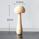 Triogift Wooden Mushroom Decor Figurines