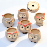 Triogift Wise Owl Ceramic Flower Pot