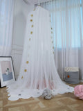 Triogift Baby Dome Mosquito Net With Stars Hanging Tent Baby Bed Crib Canopy Bedroom Tulle Curtains Children Kids Room Decoration