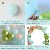 Triogift Summer Hawaii Balloon Garland Arch Kit Ballon Chain Baby Shower Confetti Balloon Birthday Baby Shower Party Balloons Decor Aloha