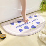 Triogift Ins Simple Small Fresh Flowers Floor Mats Rugs Home Entrance Carpet Bedroom Toilet Bathroom Door Absorbent Non-Slip Foot Pad