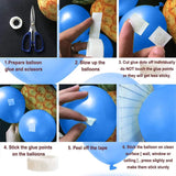 Triogift  1 Roll 100pcs Double-sided Adhesive Dots Transparent Removable Balloon Adhesive Tape Glue  For DIY Wedding Birthday Party Decor