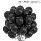 Triogift 10/20pcs Gold Black Pink Latex Balloons Birthday Party Decor for Kids Adult Wedding Decorations Helium Globos Baby Shower Ballon