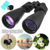 Triogift 20-180X Handheld Binocular Hunting Camping Traveling Navigating Adjustable Zoomable Telescope Birdwatching Tool Outdoor