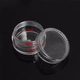 Triogift 50pcs 2.5ML Transparent Empty Storage Boxes Round Container Nails Art Rhinestone Beads Earring Gems Display Case Box