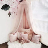 Triogift Baby Dome Mosquito Net With Stars Hanging Tent Baby Bed Crib Canopy Bedroom Tulle Curtains Children Kids Room Decoration