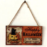 Triogift  Wooden Halloween Pumpkin Ornament, Door, Wall Mount, Wall, Trick or Treat, Halloween Party, DIY Decoration