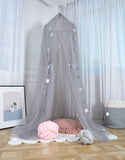 Triogift Baby Dome Mosquito Net With Stars Hanging Tent Baby Bed Crib Canopy Bedroom Tulle Curtains Children Kids Room Decoration