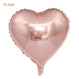 Triogift Rose Gold Birthday Decoration Foil Heart Balloons Big Champagne Goblet Balloon Paper Pompoms Birthday Party Decor Kids