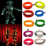 Triogift  Glow EL Wire Cable LED Neon Christmas Dance Party DIY Costumes Clothing Luminous Car Light Decoration Clothes Ball Rave 1m/3m/5m