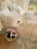 Triogift Princesscore Pink Lace Bedding Set