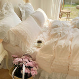 Triogift Princesscore Pink Lace Bedding Set