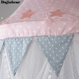 Triogift Baby Room Mosquito Net Kid bed curtain canopy Round Crib Netting bed tent baldachin Decoration girl bedroom accessories