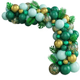 Triogift Green Balloon Garland Arch Kit Metallic Confetti Baloon Jungle Safari Party Supplies Birthday Party Decor Baby Shower Globos