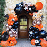 Triogift Halloween Balloon Garland Arch Bat Spider Pumpkin Foil Baloons Halloween Party Decorations Baby Shower Supplies Halloween Globos