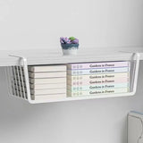 Triogift Kitchen Closet Shelves Cupboard Hanging Under Shelf Storage Iron Mesh Basket Cabinet Door Organizer Rack Desk Closet Holders