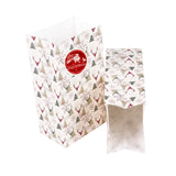 Triogift 24pcs Christmas Kraft Paper Bags Snowflakes Candy Gift Bags Merry Christmas Decoration Gift Wrapping Treat Bags With Stickers