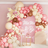 Triogift 205pcs Retro Pink Balloon Garland Arch Kit Happy Birthday Party Decor Kids Baby Shower Latex Ballon Chain Wedding Party Supplies