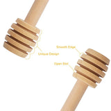 Triogift  10/50/100pcs Wooden Honey Spoon Honey Dipper Wood Stirrers Stick Honey Jar Stick Collect Dispense Coffee Stirring Tools Wed Gift