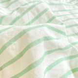 Triogift Stripe Bedding Linen with Pillowcase Sheet Single Full Queen Size Bedspread Soft Seersucker Duvet Cover for 1.5m 1.8m 2.0m Bed