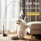 Triogift  Simulation Feather Bird Interactive Cat Toys Funny Bird with Bell Cat Stick Toy for Kitten Playing Teaser Wand Toys Cat Supplies