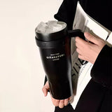 Triogift  - Cute Thermos Stainless Steel Vacuum Insulated Tumbler With Lid Straw Handle for Water Hot Iced Coffee Tea Gym Car Thermal Cup