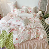 Triogift  Korean Princess Style Summer Bedding Set Simple Quilt Set