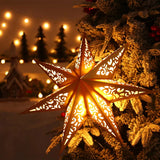 Triogift  Hollow Star Hanging Pendants Christmas Decoration 2024 for Home Navidad Natal Noel Gifts Christmas Ornaments New Year 2025