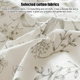 Triogift Single Double Bed Floral Duvet Cover 100% Cotton Duvet Cover Autumn and Winter Bedding