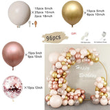 Triogift Boho Dusty Retro Pink Balloons Garland Arch Kit Bride Wedding Birthday Party Decoration Girls Baby Shower Rose Gold Ballon Chain