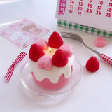 Triogift Strawberry Cake Candle Personalized Wedding Scented Candle Home Decoration Food Candles Look Real Favors