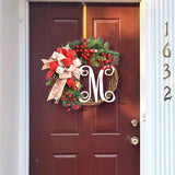 Triogift Christmas Wreath Artificial Wreath Window Wall Door Hanging Garlands Rattan Home Christmas Decoration New Year 2025